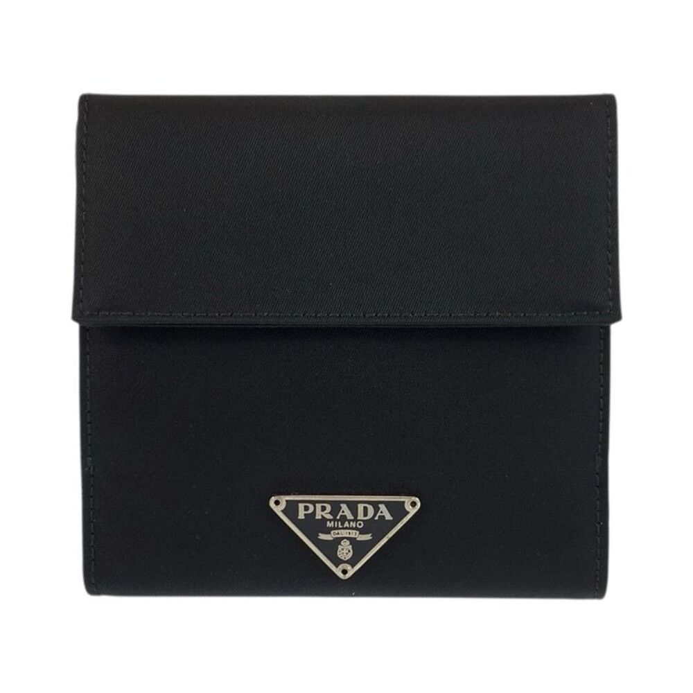 Prada Nylon Tessuto Logo Compact Wallet